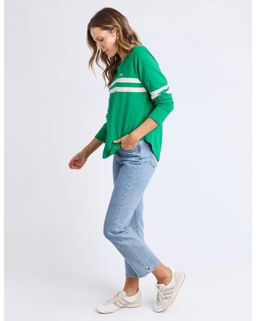 Elm Adora Long Sleeve Tee Pine Green