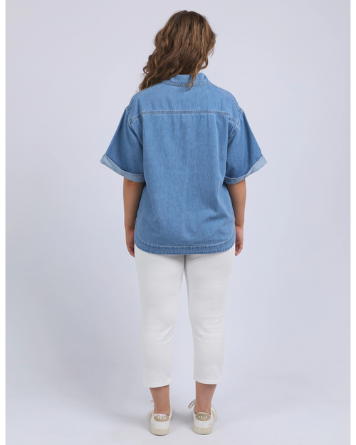 Elm Annika Short Sleeve Denim Shirt