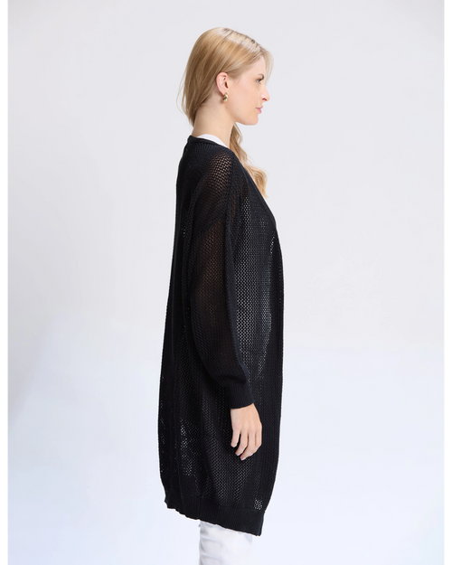 Stella and Gemma Arizona Mesh Cardigan Black