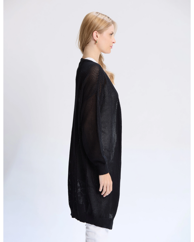 Stella and Gemma Arizona Mesh Cardigan Black