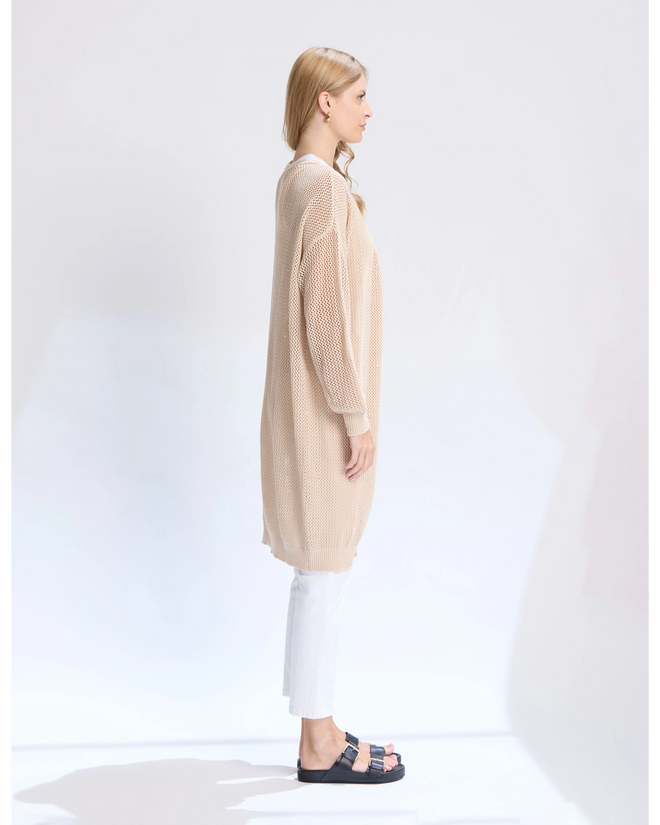 Stella and Gemma Arizona Mesh Cardigan Natural