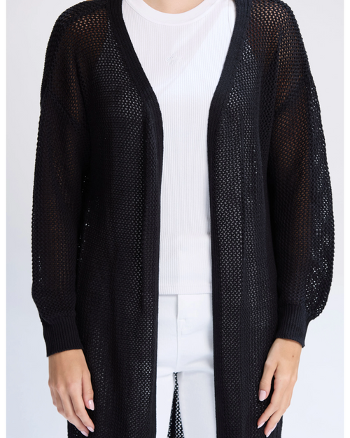 Stella and Gemma Arizona Mesh Cardigan Black