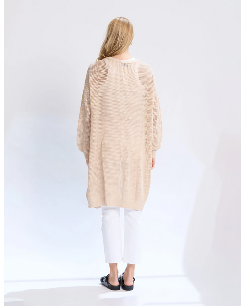 Stella and Gemma Arizona Mesh Cardigan Natural