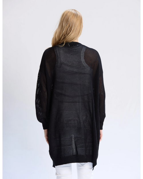 Stella and Gemma Arizona Mesh Cardigan Black