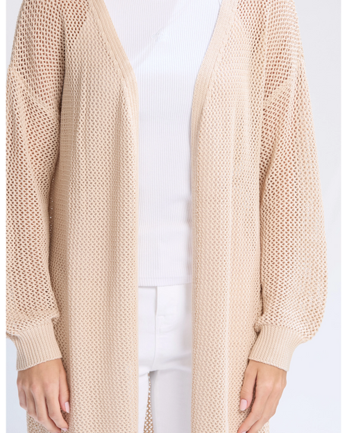 Stella and Gemma Arizona Mesh Cardigan Natural