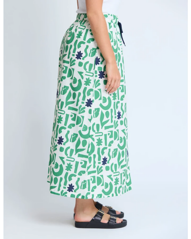 Stella and Gemma Amy Skirt Spring Green Geo