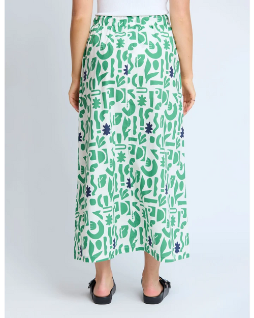 Stella and Gemma Amy Skirt Spring Green Geo