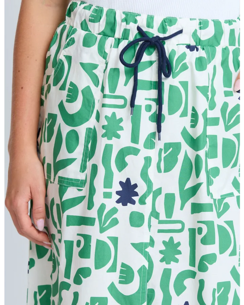 Stella and Gemma Amy Skirt Spring Green Geo