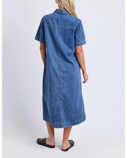Elm Ayla Denim Midi Dress