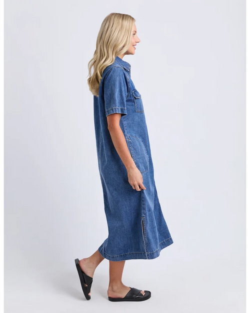 Elm Ayla Denim Midi Dress