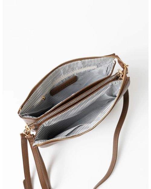 Stella and Gemma Frankie Multi Pouch Bag Caramello