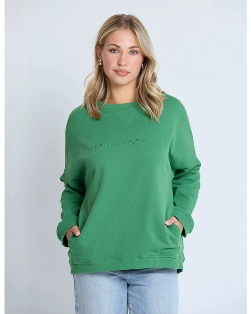 Stella and Gemma Newport Pocket Sweatshirt Basil Green