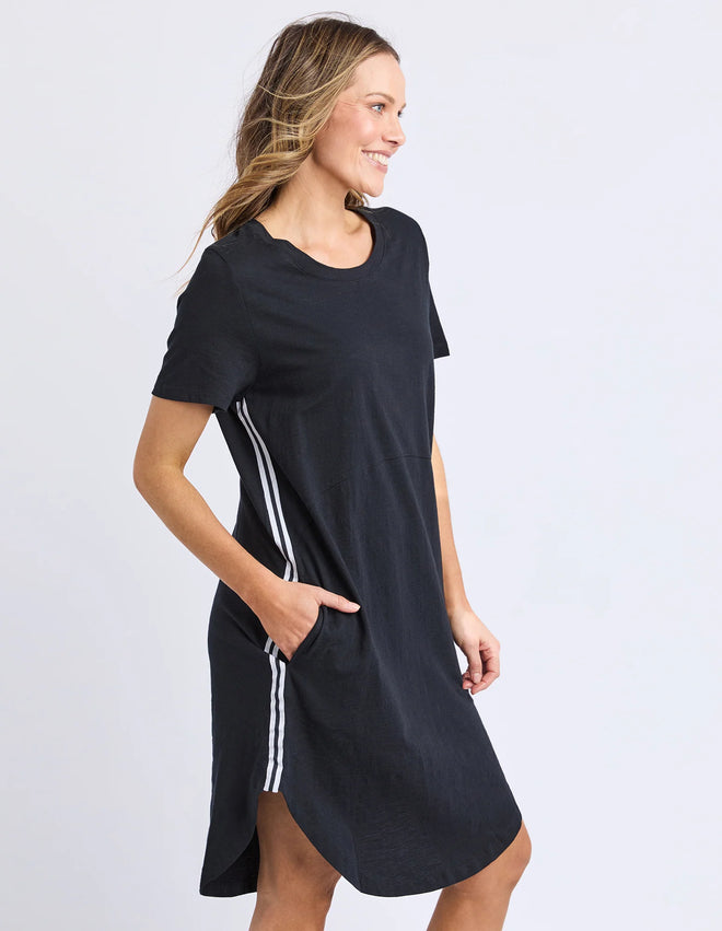 Foxwood Bay Tape Dress Black