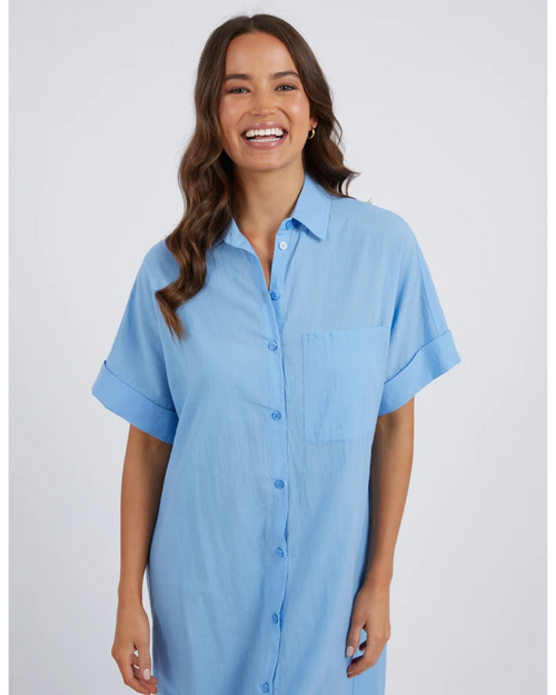 Elm Blake Shirt Dress Azure Blue