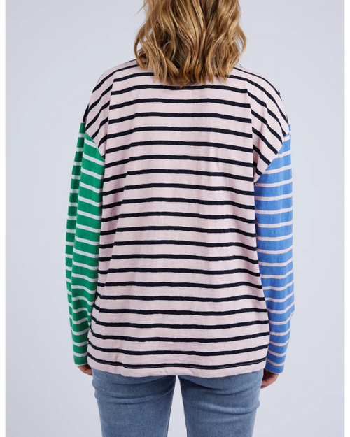 Elm Sally Stripe Long Sleeve T Shirt Pinkaboo