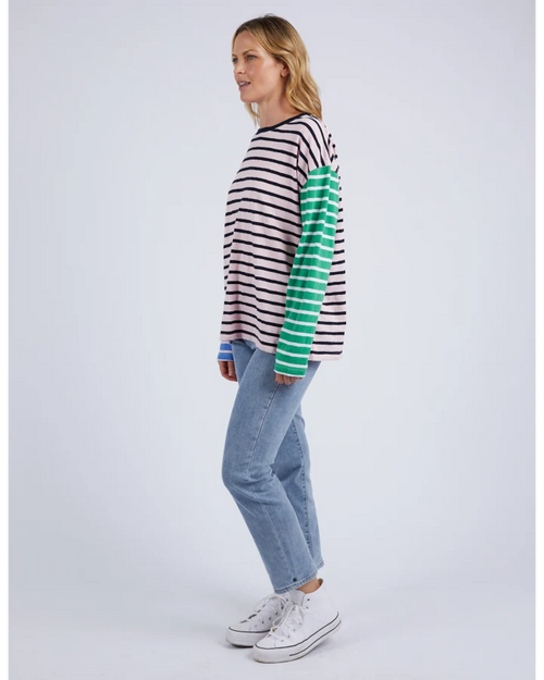 Elm Sally Stripe Long Sleeve T Shirt Pinkaboo