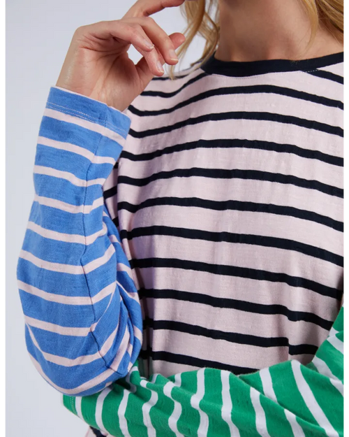 Elm Sally Stripe Long Sleeve T Shirt Pinkaboo
