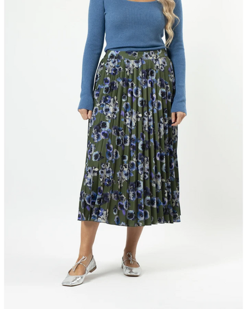 Stella and Gemma Brigette Blurred Blooms Lime Skirt 