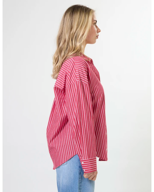 Stella and Gemma Everyday Shirt Scarlet Stripe
