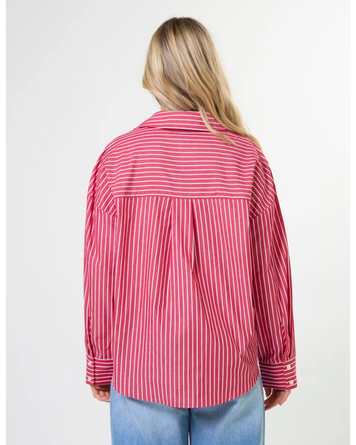 Stella and Gemma Everyday Shirt Scarlet Stripe
