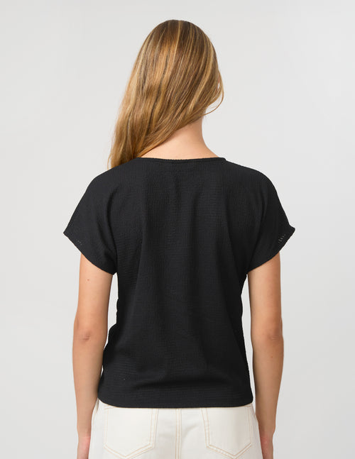 Stella and Gemma Cara Top Black
