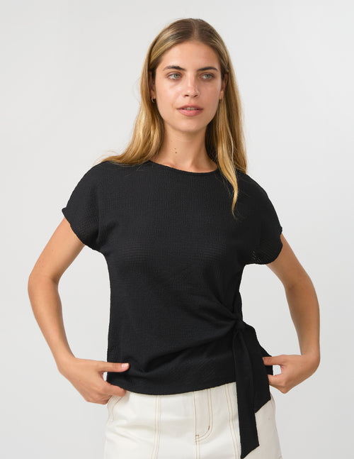 Stella and Gemma Cara Top Black