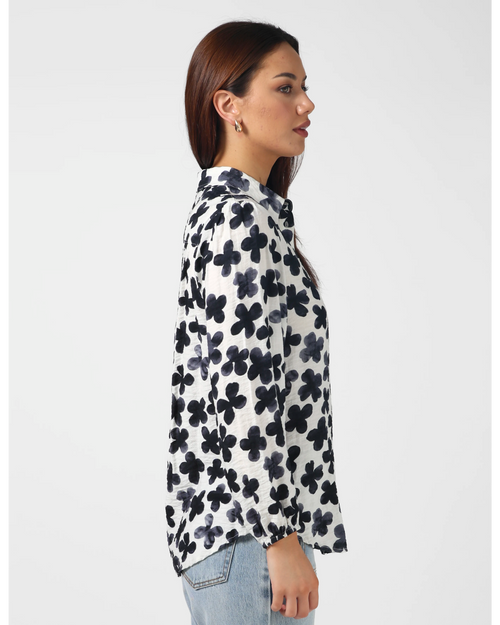 Stella and Gemma Charlotte Shirt Navy Flowers