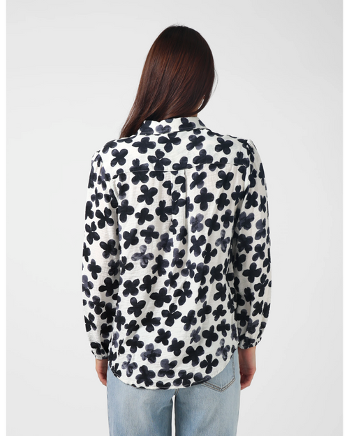 Stella and Gemma Charlotte Shirt Navy Flowers