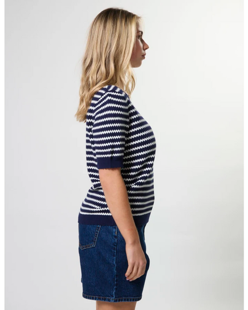 Stella and Gemma Charly Knit Navy Stripe