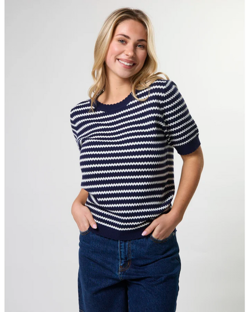 Stella and Gemma Charly Knit Navy Stripe
