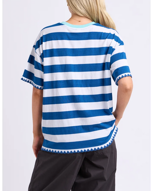 Elm Cherry T Shirt China Blue Stripe