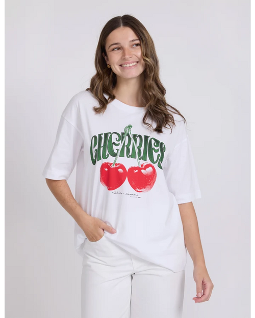 Stella and Gemma Porter White Cherries T Shirt
