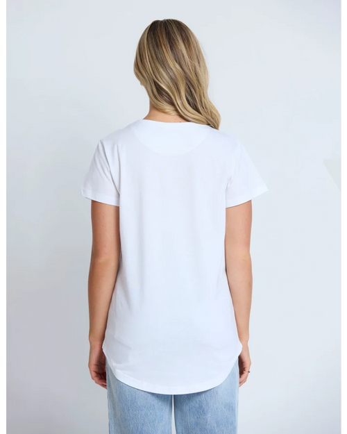 Stella and Gemma Classic T Shirt White Leopard Bow