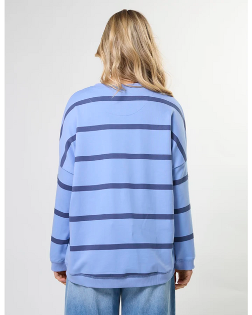 Stella and Gemma Newport Sweatshirt Cornflower Baby Cross Stripe