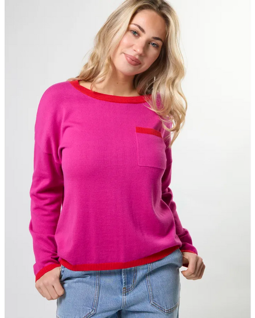 Stella and Gemma Street Jumper Crimson Crush