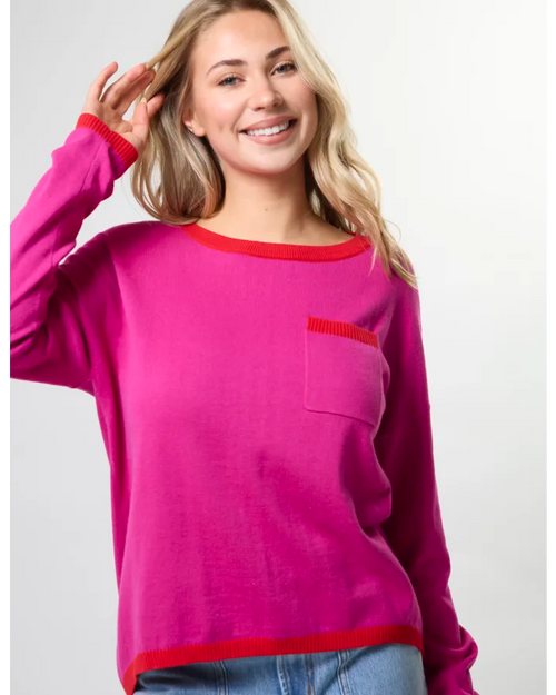Stella and Gemma Street Jumper Crimson Crush