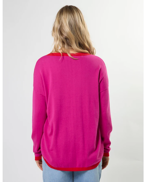 Stella and Gemma Street Jumper Crimson Crush