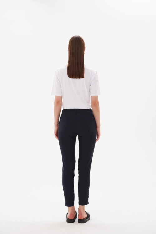 Tirelli Straight Crop Pant High Ankle Navy