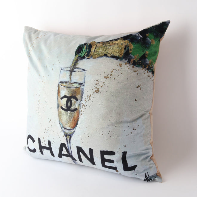 Art Cushion Velvet Chanel Champagne