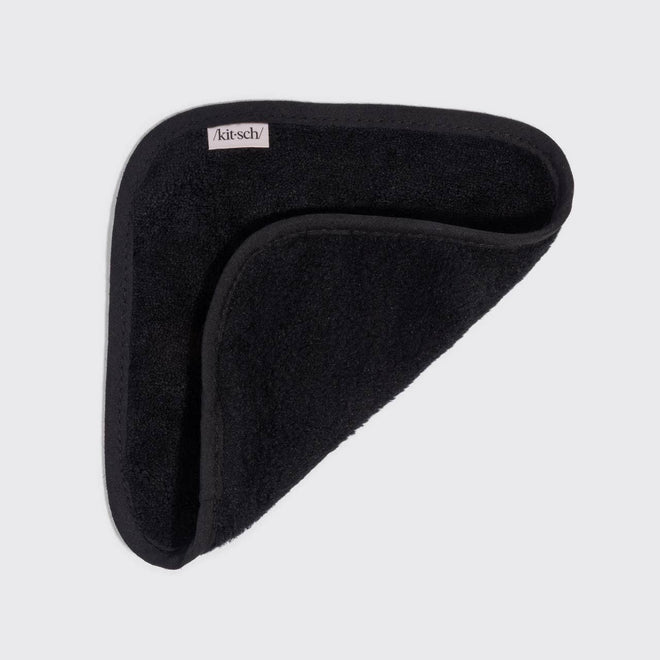 Kitsch Microfiber Face Towels 3pc Set - Black