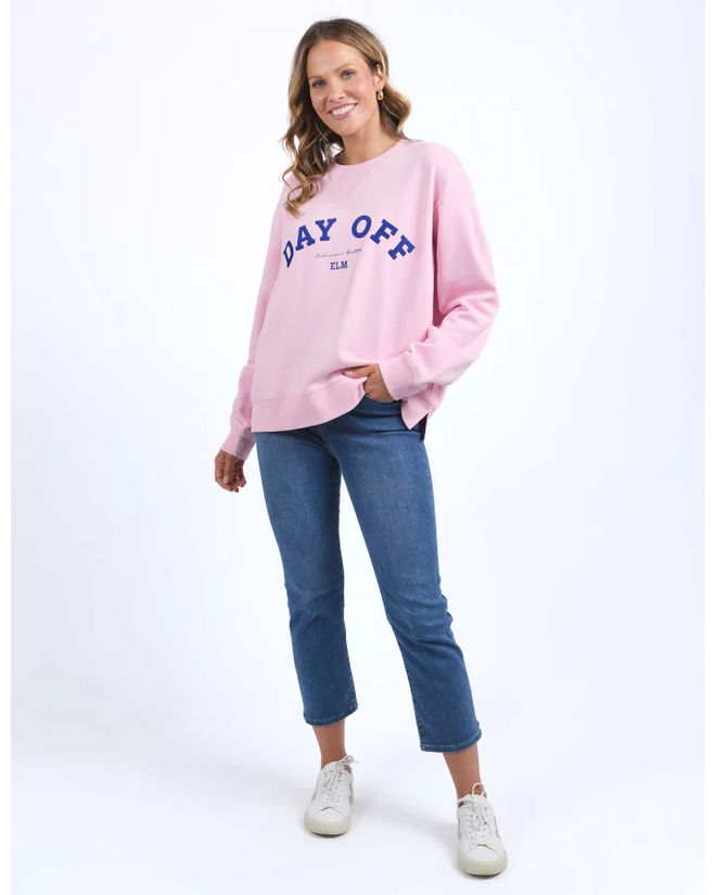 Elm Day Off Crew Sweatshirt Soft Pink