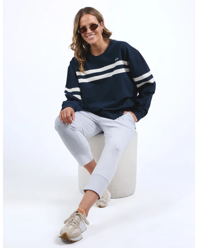 Elm Adora Crew Sweatshirt Navy