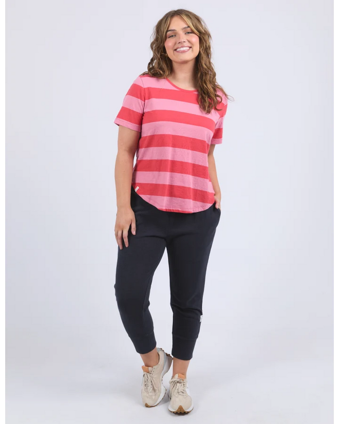 Elm Cayenne Spritz Chateau Rose Stripe T Shirt