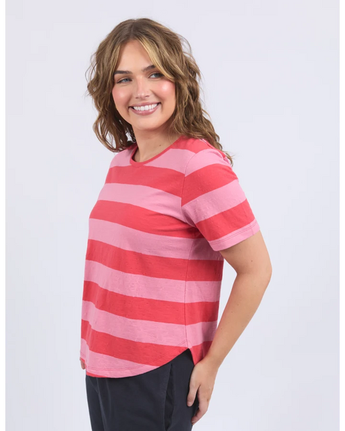 Elm Cayenne Spritz Chateau Rose Stripe T Shirt