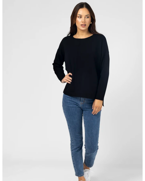 Stella and Gemma Halle Knit Top Black