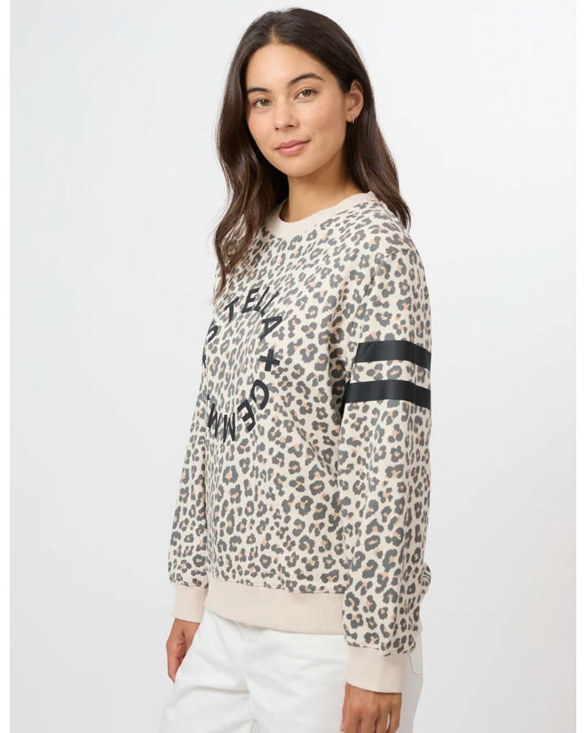 Stella and Gemma Leopard Essential Natural Rotation Sweatshirt