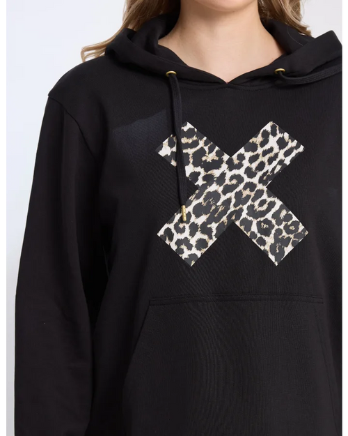 Stella and Gemma Hoodie Leopard Cross
