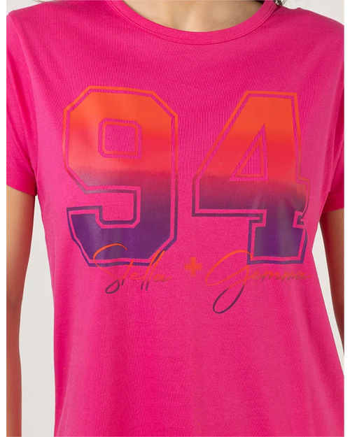 Stella and Gemma Ombre Varsity Hot Pink Ace T Shirt