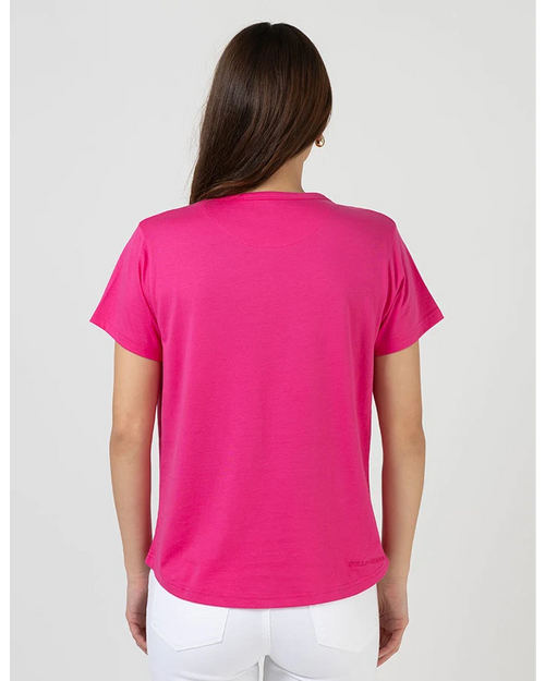 Stella and Gemma Ombre Varsity Hot Pink Ace T Shirt