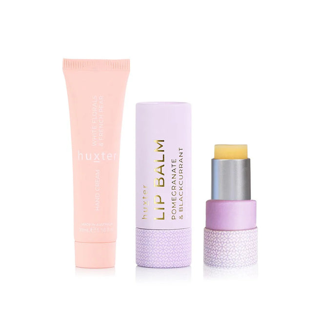 Huxter Lip & Hand Cream Duo White Florals & French Pear